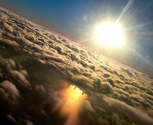 Չիկագոյի արտացոլանքը լճի մեջ՝ ամպերի տակից