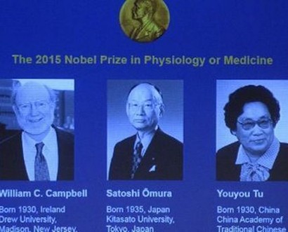 Մալարիայի և մակաբույծ որդերի առաջացրած վարակների դեմ դեղորայք ստեղծած երեք բժիշկ արժանացել են Նոբելյան մրցանակի