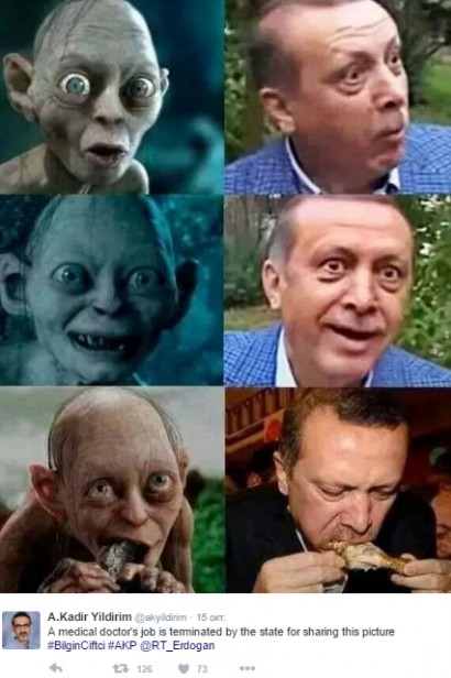 В Турции проведут экспертизу образа Голлума по делу об оскорблении Эрдогана