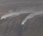 Storm Henry forces Scottish waterfall to flow backwards
