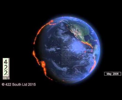 Մոլորակի վրա վերջին 15 տարում տեղի ունեցած երկրաշարժերը ՝ 60 վայրկյանում