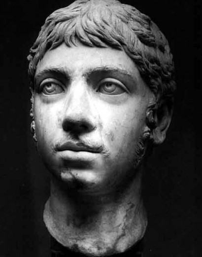 The Roman Emperor Elagabalus was wearing wigs and pretending to be a prostitute was painted