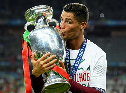 Cristiano Ronaldo captured moments after Euro 2016 final giving emotional team talk as Portugal release video of 'happiest moment of my life' speech