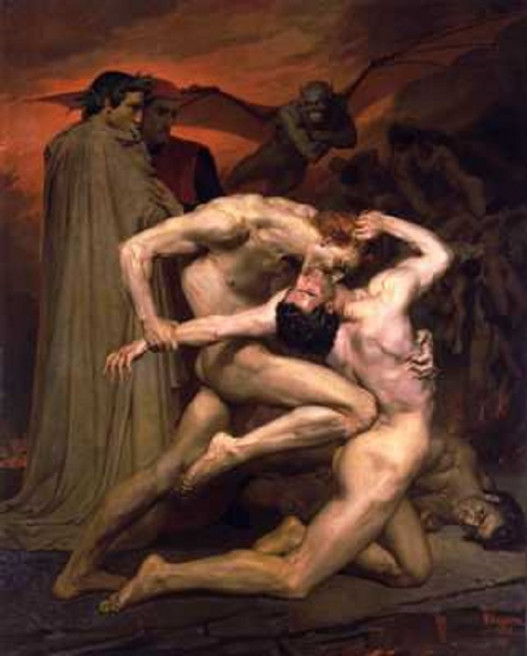Адольф Вильям Бугро «Данте и Вергилий в аду»