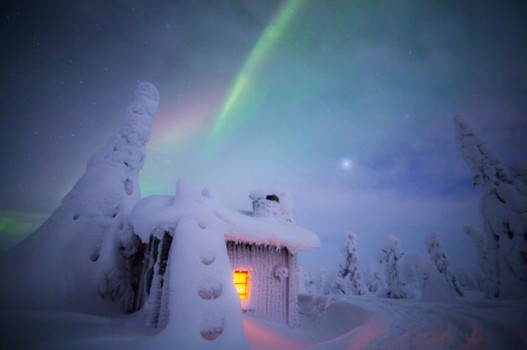 Завораживающая красота Лапландии в свете северных сияний