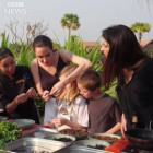 Angelina Jolie exclusive: Cooking bugs in Cambodia