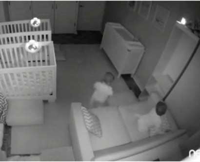WATCH: Toddlers skip sleep to party in bedroom