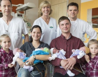 В больнице Лейпцига родились четыре разнояйцовых близнеца