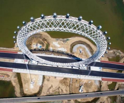 In pics: aerial photo of centerless ferris wheel in E China
