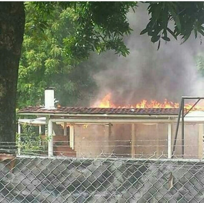 Hugo Chavez's childhood home burned by anti-government protesters in Venezuela