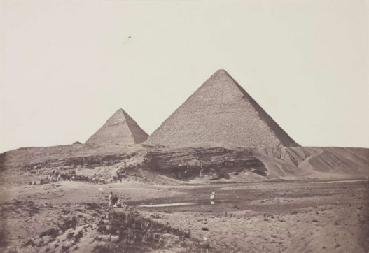 The pyramids of Giza in 1857