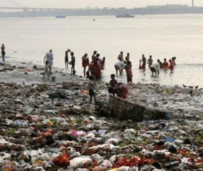 In India, the Ganges River was banned from throwing out rubbish