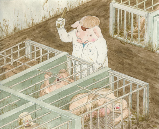 Шокирующие иллюстрации показывают, как чувствовали бы себя люди, если бы были на месте животных