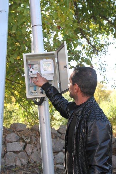 Lighting system fully launched in borderland Martiros village. VivaCell-MTS