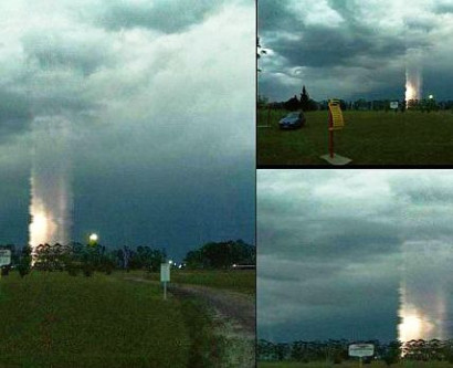 Mysterious light column appeared in the sky over Feliciano, Argentina