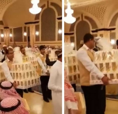 Packs of sweets, not iPhone 8s, given away by Saudi groom