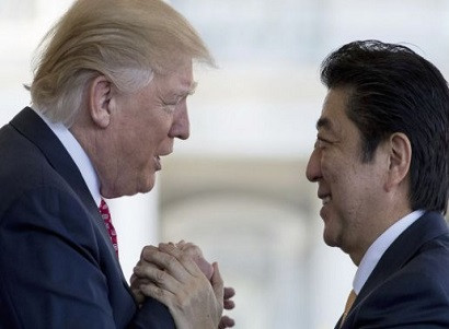 Abe, Trump hold talks in Tokyo with N. Korea in spotlight