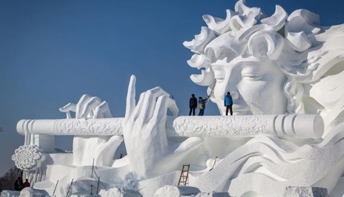 Չինաստանի «Սառույցի ու ձյան փառատոնի» կախարդական քանդակները (տեսանյութ)