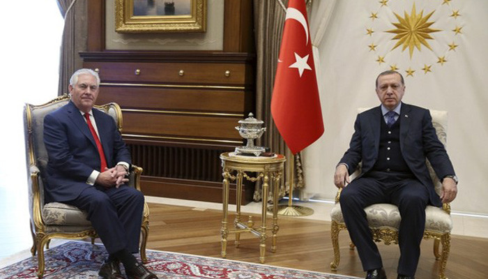 Turkey's Erdogan conveyed expectations on Syria to Tillerson: source
