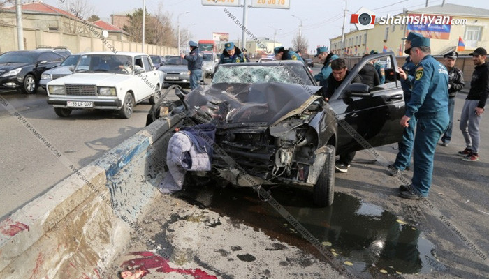 Բացառիկ տեսանյութ՝ Երևանում տեղի ունեցած խոշոր ավտովթարից. տուժածներից մեկը ֆուտբոլիստ է, մյուսն՝ ուսանող