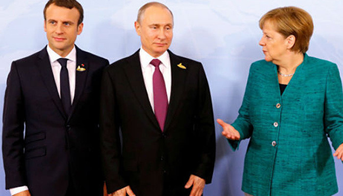 Меркель и Макрон призвали Путина поддержать резолюцию по Сирии