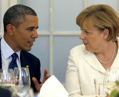 Обама провел переговоры с Меркель по Украине