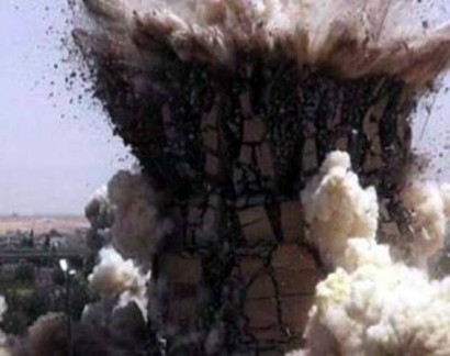 ISIS has blown up the historic wall of Nineveh