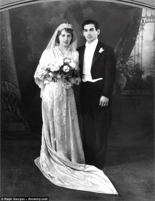 Քիմ Քարդաշյանի տատի՝ Հելեն Քարդաշյանի և պապի՝ Արթուր Քարդաշյանի ամուսնական լուսանկարը