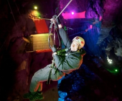 World's largest underground zipline course opens in Wales
