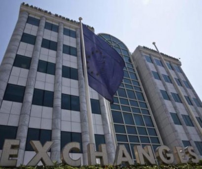 Greek stock market opens 23 percent down after five-week shutdown