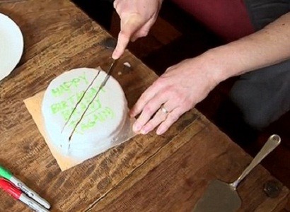 Think you know how to cut a cake? Think again: Scientist reveals 100-year-old trick involving parallel lines and rubber bands