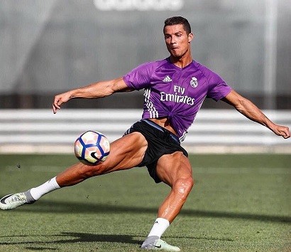 Cristiano Ronaldo tells fans to 'enjoy the picture' as he shares Instagram post of him in Real Madrid training