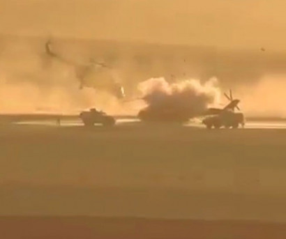 There was a video of the shelling of the Russian helicopters in Syria