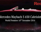Mercedes-Maybach S 650 Cabriolet teased