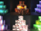 Projection Mapped Wedding Cake