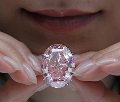 Sold: the Pink Star diamond sells for $71.2 million, becoming the world's most expensive gemstone