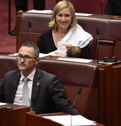 Australian senator makes history by breastfeeding her baby in parliament