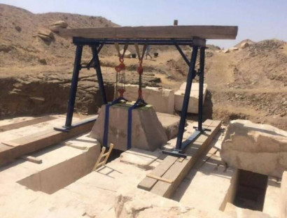 Burial chamber of recently discovered 13th Dynasty pyramid in Dahshur unearthed