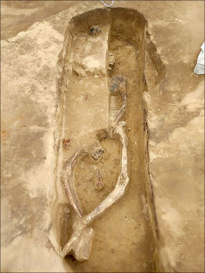 В России найден средневековый «танцующий» скелет