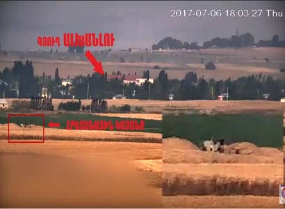 Azeri artillery deployed in dangerous proximity to the civilians in Alxanli village
