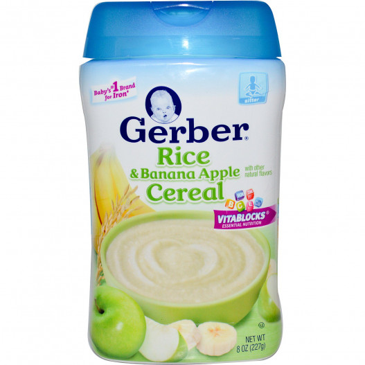 2.Gerber Rice & Banana Apple (витаминизированная каша для младенцев).