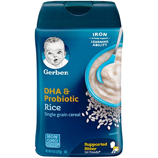 3.Gerber DHA & Probiotic Rice (витаминизированная каша для младенцев).