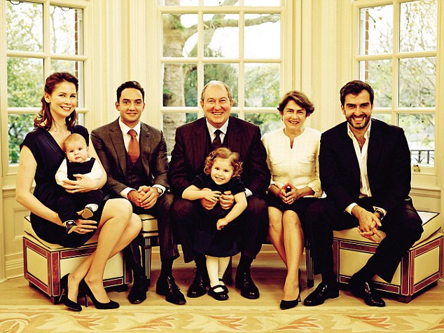 Nouneh with husband Armen, sons Hayk (left) and Vartan, Vartan’s wife Michael Rae and grandchildren Savannah and Armen
