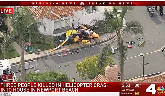 В США вертолет врезался в дом