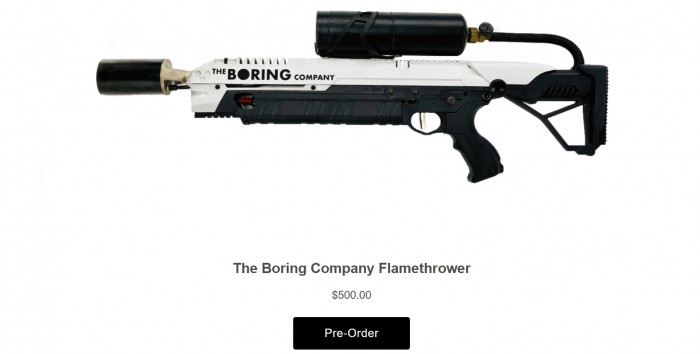 Elon Musk has sold all his flamethrowers