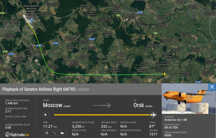 Մերձմոսկվայում կործանվել է Ան-148 ինքնաթիռը. կա 65-ից ավելի զոհ