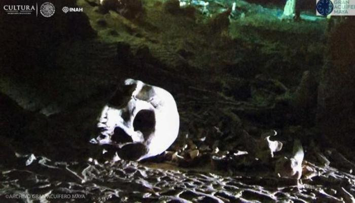 В подводной пещере найдены останки и артефакты майя