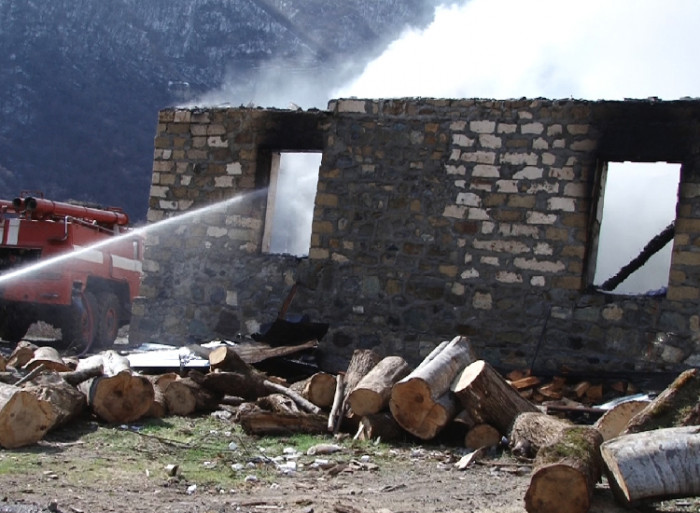 Դադիվանք գյուղի տներից մեկում բռնկված հրդեհը