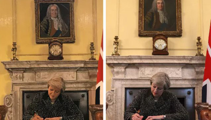 Theresa May buys portrait of her signing Article 50