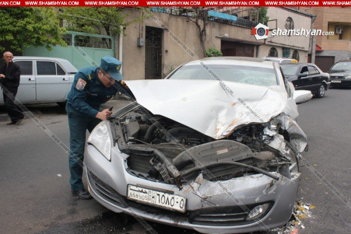 Երևանում սիրիական համարանիշներով Hyundai-ն բախվել է երեխաներ տեղափոխող ավտոբուսին